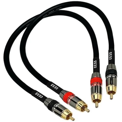 CNCESS Low Noise 12 Gauge Premium RCA Audio Cable 0.3m (1 Foot) | Shielded for EMI/RFI Protection thumbnail 9