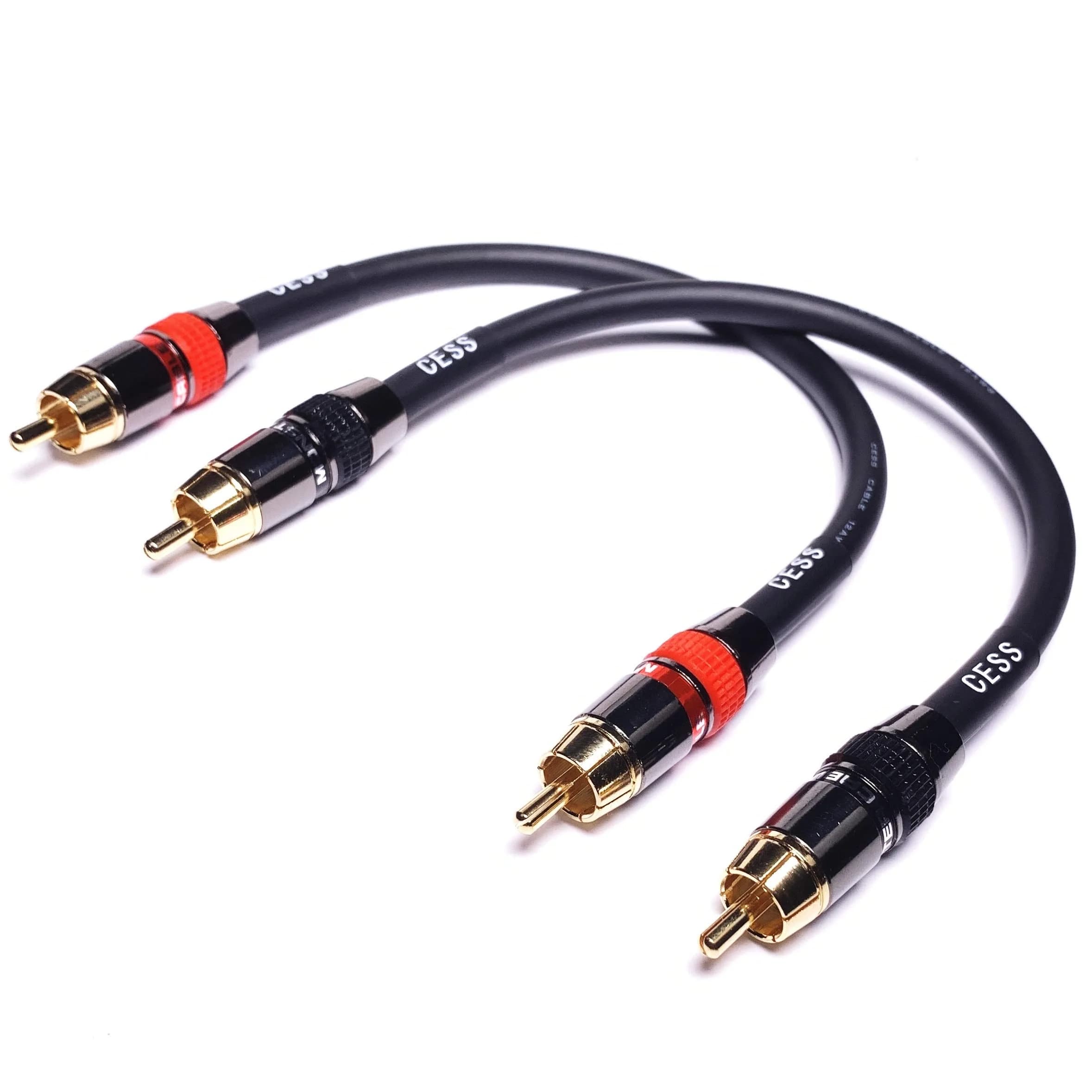 CNCESS Heavy Duty Low Noise RCA Audio Patch Cable 60cm (2 Feet) | Shielded for EMI/RFI Protection - view 4