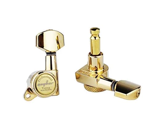 Guyker Gold Guitar Locking Tuners (3L + 3R) - 1:18 Ratio Machine Heads for Electric & Acoustic Guitars thumbnail 2