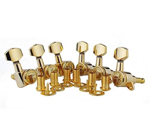 Guyker Gold Guitar Locking Tuners (6-Pack, Right-Handed) | Precision 1:18 Gear Ratio for ST TL SG LP Style Guitars thumbnail 1