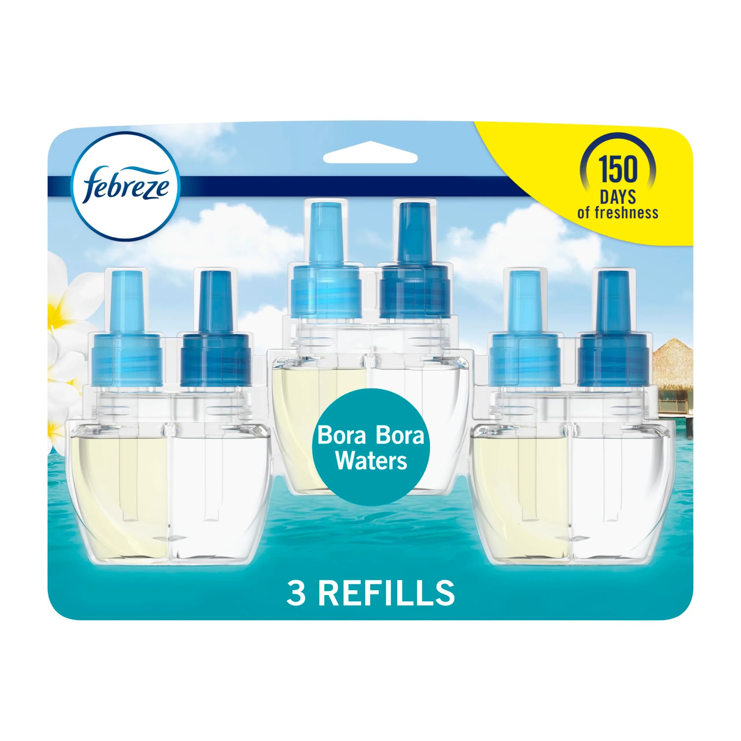 Febreze Fade Defy Plug Air Freshener Refill Bora Bora Scent 25ml (0.87 Fl Oz) | Odor Fighting Plug Air Freshener