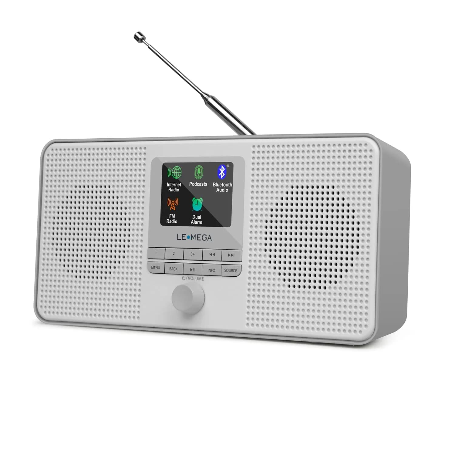 LEMEGA IR4S Internet Radio, Podcasts, Spotify, Bluetooth, FM Stereo, Gray | 23.4cm (9.2in) Length