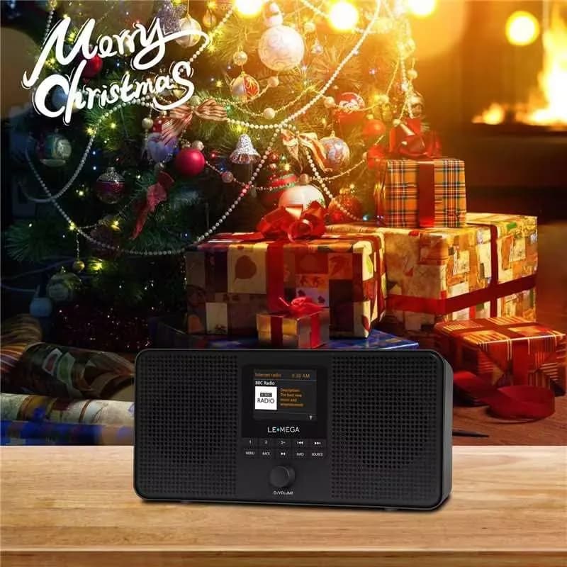 LEMEGA IR4S Stereo WiFi Internet Radio,FM Digital Radio, Spotify Connect, Bluetooth Speaker, Dual Alarms Clock, 40 Presets, Headphone-Output, Batteries or Mains Powered – Black Finish thumbnail 9
