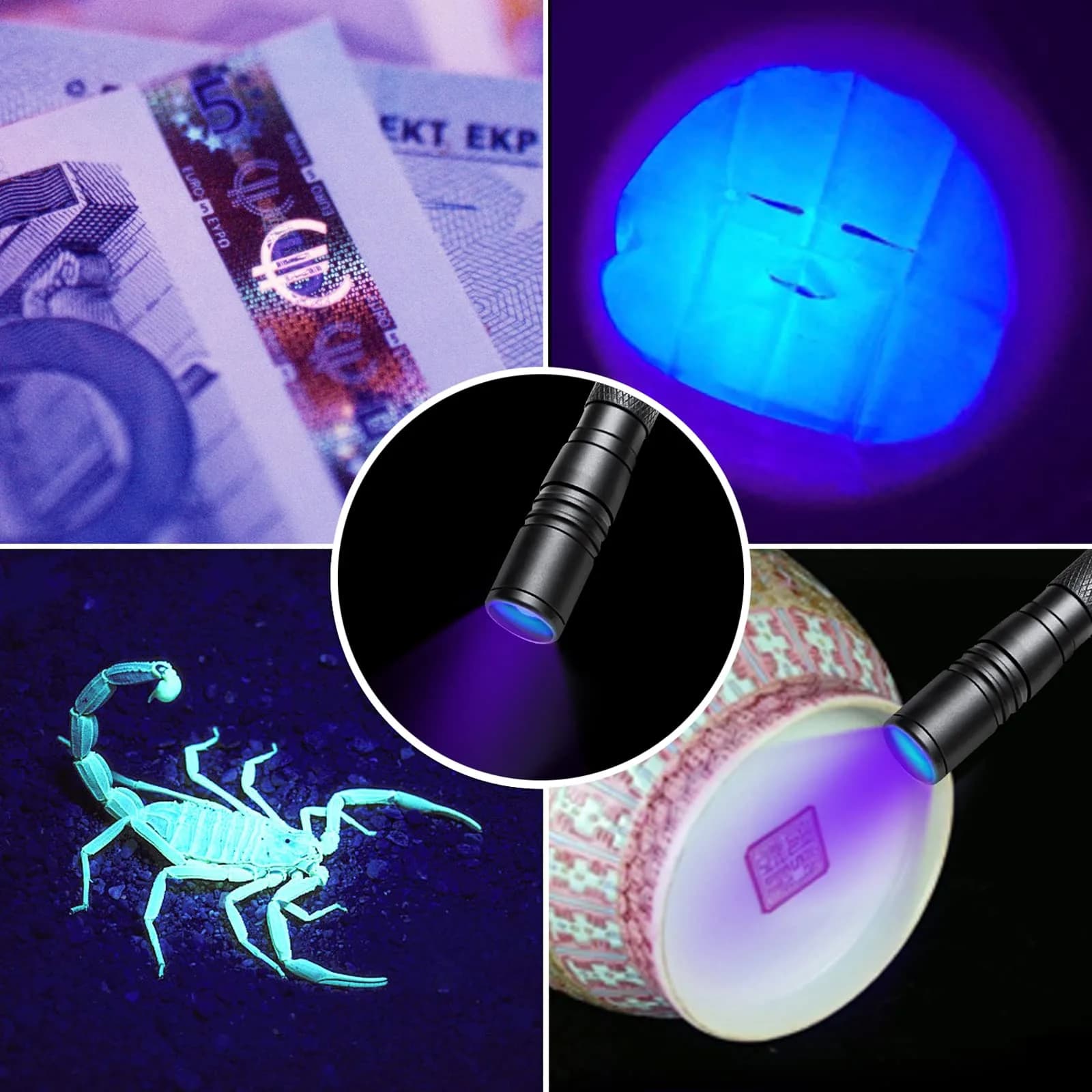 COSMOING 395nm UV Blacklight Flashlight 2-Pack | Detects Invisible Pet Stains & Counterfeit Ink - view 5