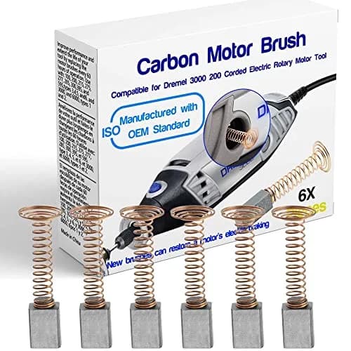 Gysxrda Carbon Motor Brushes Compatible for Dremel 3000 200 276 396 | Long Service Life, Replacement Part thumbnail 1
