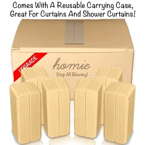 Homie Magnetic Curtain Weights 8 Pack with Carrying Case | Stops Curtains Blowing (Beige) thumbnail 4