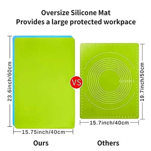 QPIX DIGITAL Extra Large Silicone Craft Mat 60cm x 40cm (23.6''x15.7'') | Heat Resistant Baking & Dining Table Protector thumbnail 8