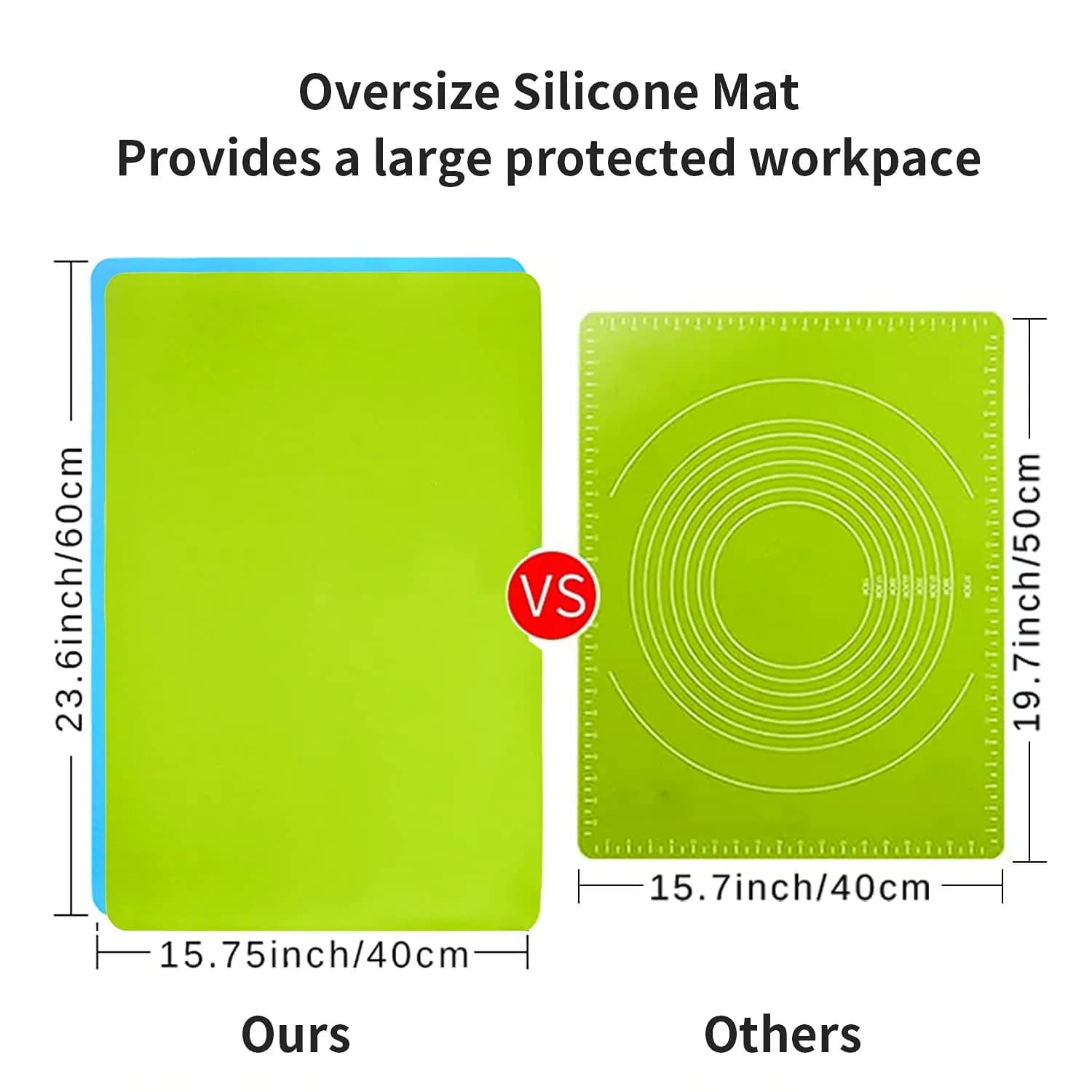 QPIX DIGITAL Extra Large Silicone Craft Mat 60cm x 40cm (23.6''x15.7'') | Heat Resistant Baking & Dining Table Protector thumbnail 8
