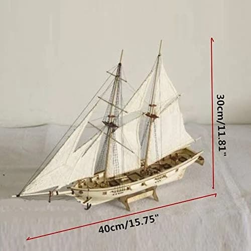 HAPYLY Scale DIY Hobby Wooden Ship Model Kit 1/100 | Self-Assembled Watercraft Craft thumbnail 8