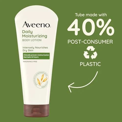 Aveeno Daily Moisturizing Body Lotion with Prebiotic Oat 354ml (12 Fl Oz) | Fragrance-Free for Dry, Sensitive Skin - view 2