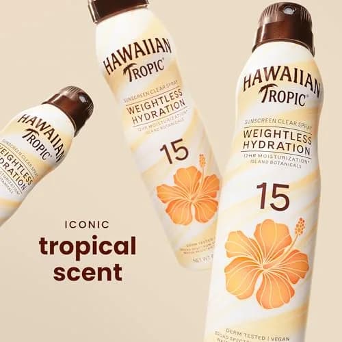 Hawaiian Tropic Weightless Hydration SPF 15 Sunscreen Spray 177ml (6 Oz Pack of 2) | Dermatologist Tested for Sun Protection thumbnail 2