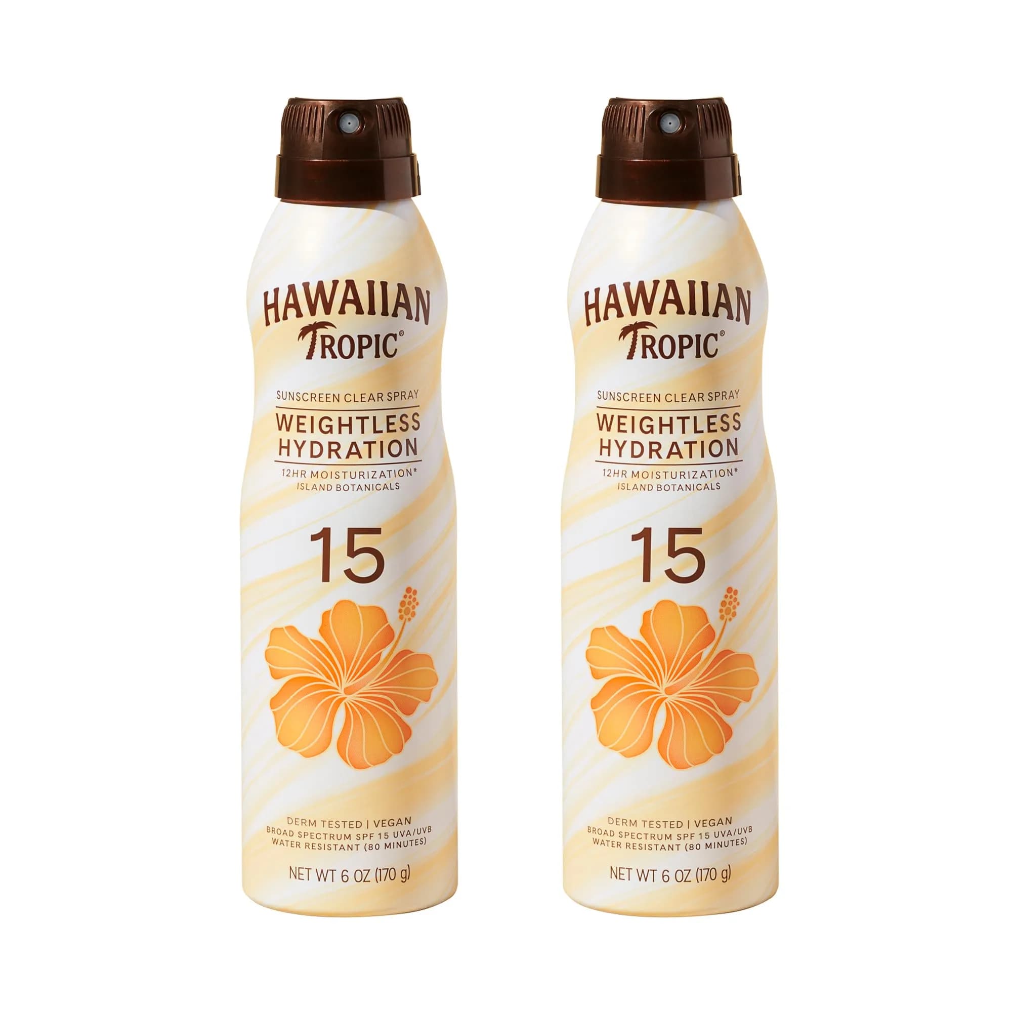 Hawaiian Tropic Weightless Hydration SPF 50 Sunscreen Spray 355ml (12 Fl Oz) | Dermatologist Tested for All Skin Types — SPF 15