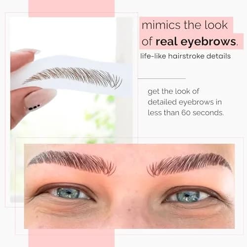 Brows by Bossy Temporary Eyebrow Tattoos Waterproof Tapered Black | Realistic, Long-Lasting & Waterproof thumbnail 3