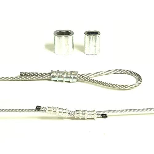 HIGOOD Aluminum Crimping Loop Sleeve for 3/32" Diameter Wire Rope and Cable | Strong, US-Standard, Economical thumbnail 6