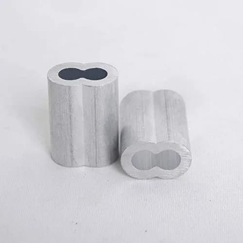 HIGOOD Aluminum Crimping Loop Sleeve for 3/32" Diameter Wire Rope and Cable | Strong, US-Standard, Economical thumbnail 2