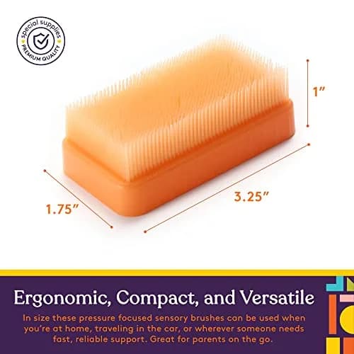 Special Supplies Sensory Therapy Brushes (12-Pack, Colored) | Soft Flexible Bristles for Kids & Adults thumbnail 4