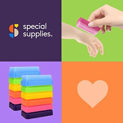 Special Supplies Sensory Therapy Brushes (12-Pack, Colored) | Soft Flexible Bristles for Kids & Adults thumbnail 5