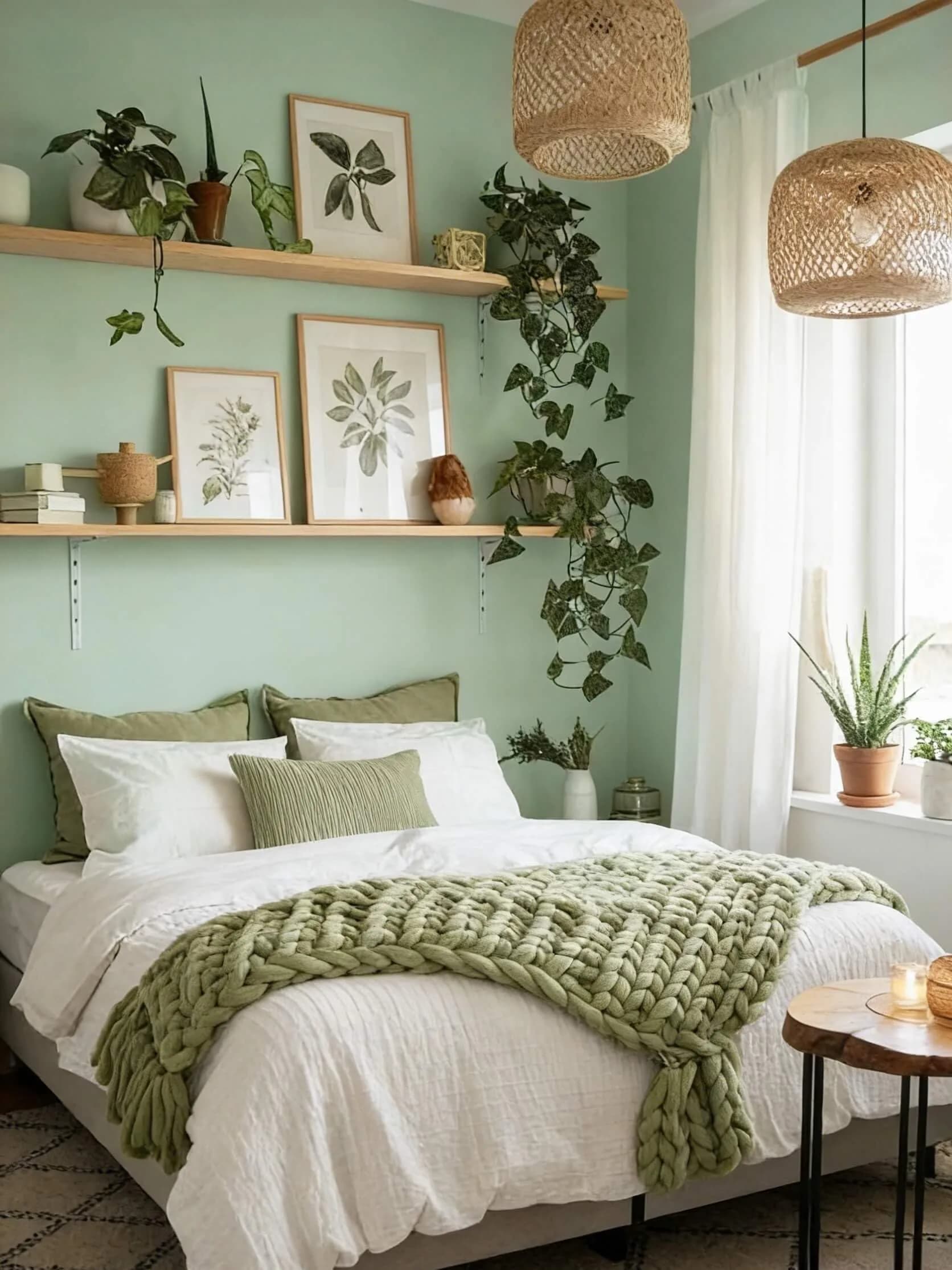 Dimoon Light Green Peel and Stick Wallpaper 44.96 cm (17.7") x 6 m (236") | Textured Solid Color for Walls & Furniture - view 8