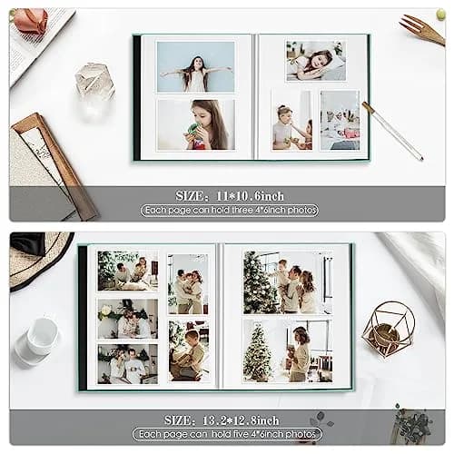 Spbapr Photo Album 11x10.6 in | Linen Cover DIY Scrapbook with 40 Blank Pages thumbnail 4