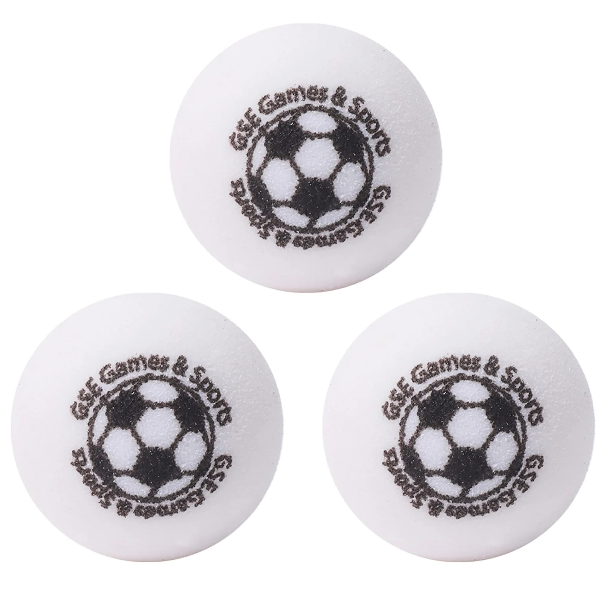 GSE Games & Sports Expert Orange Recreation Ball | 35mm Foosball Replacement Balls, 3-Pack — White