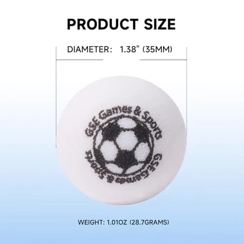 GSE Games & Sports Expert Foosball Replacement Balls, 35mm (1.38"), White, 3-Pack | Premium Urethane for Tournament & Home Use thumbnail 5
