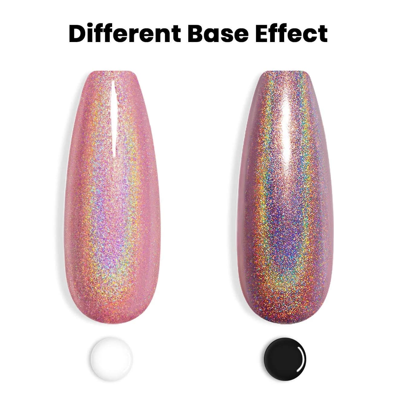 RARJSM Holographic Gel Nail Polish Rose Gold RAR73 7.5ml (0.25 Fl Oz) | Mermaid Unicorn Effect Glitter - view 3