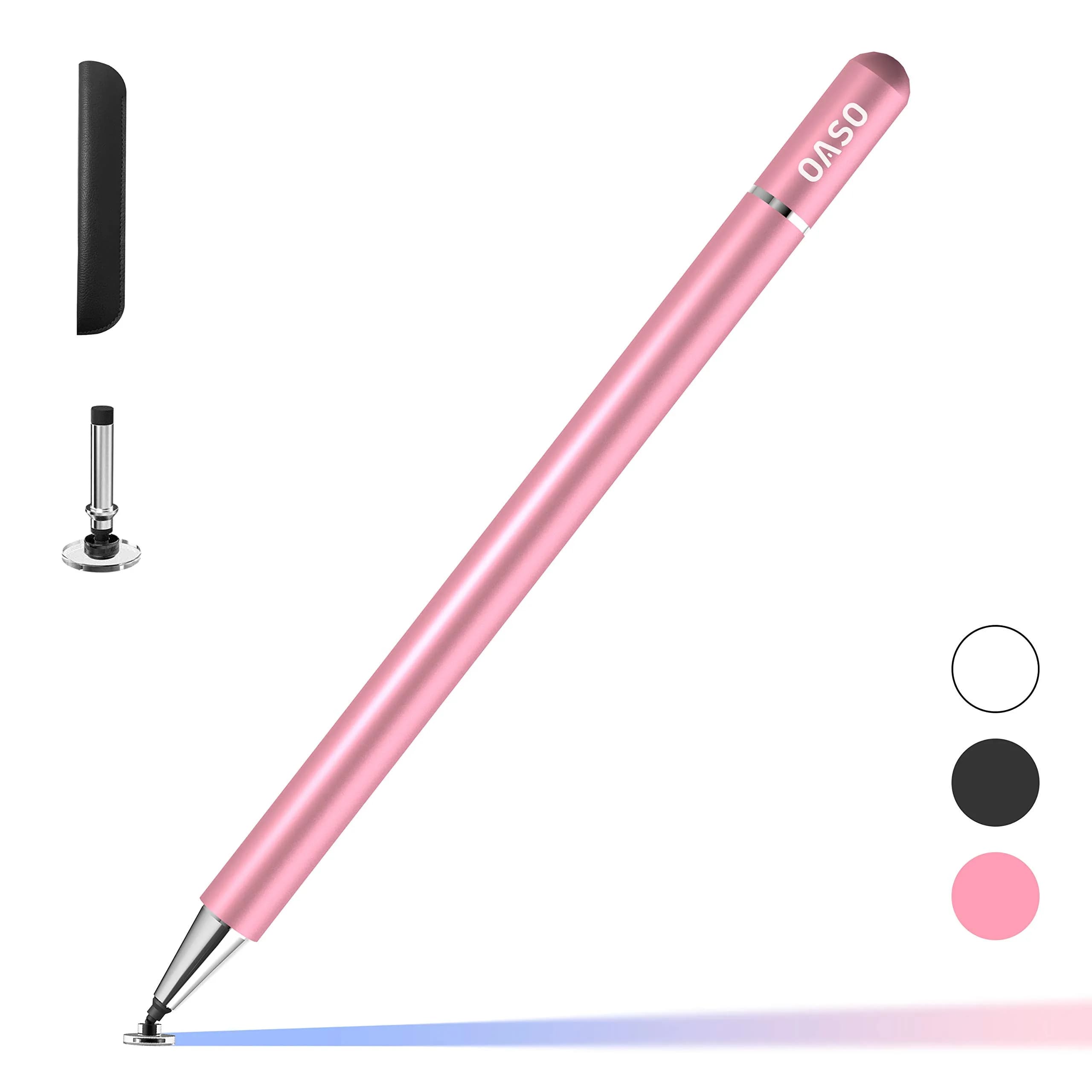 OASO Universal Stylus Pen with Disc Tip & Magnetic Cap | 16cm (6.3in) — PINK