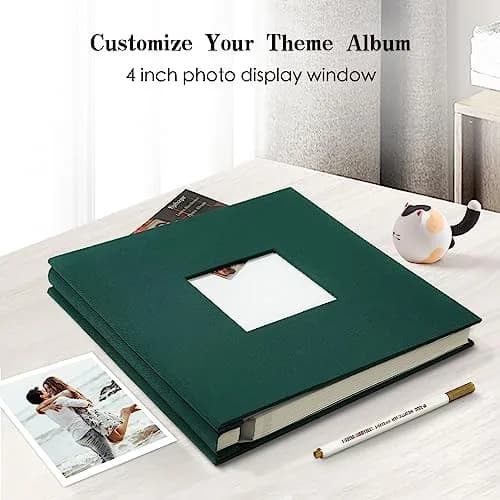 Spbapr Large Photo Album Self Adhesive 13.2"x12.8" | Linen Cover, 40 Pages, Reusable Self-Adhesive Photos thumbnail 2