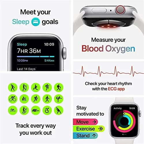 Apple Watch Series 6 (GPS + Cellular, 44mm) - Gold Aluminum Case with Pink Sport Band | Always-On Retina Display thumbnail 3