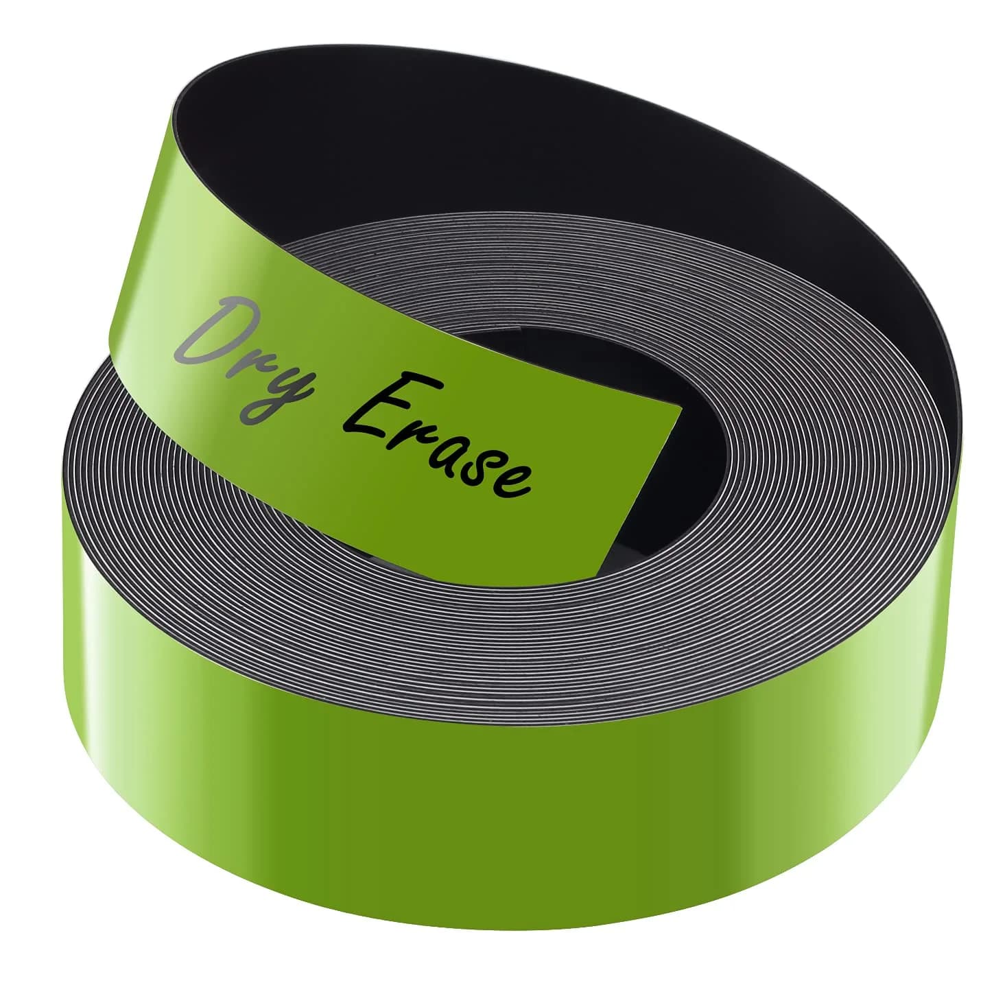 LLPT Dry Erase Magnetic Label Strips 1" x 26 Ft (30.48 cm x 7.93 m) Green | Reusable & Mess-Free Organization