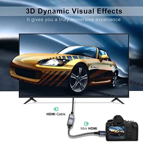 Twozoh Mini HDMI to HDMI Adapter 20cm (0.6FT) | Supports 4K@60Hz, 1080P, 3D thumbnail 6
