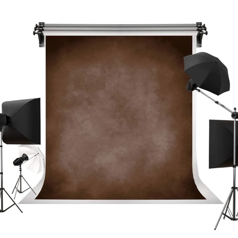Kate 5x7ft Brown Portrait Backdrop Vintage Brown for Photography Studio | Seamless Microfiber — Brown