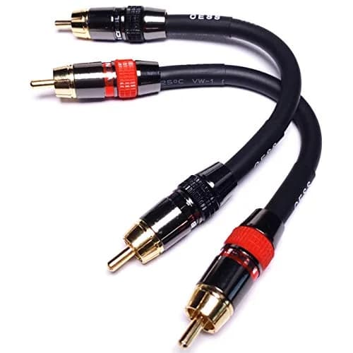 CNCESS Low Noise 12 Gauge RCA Audio Cable 10cm (4 Inches) | Premium Shielded for Audio Systems thumbnail 1