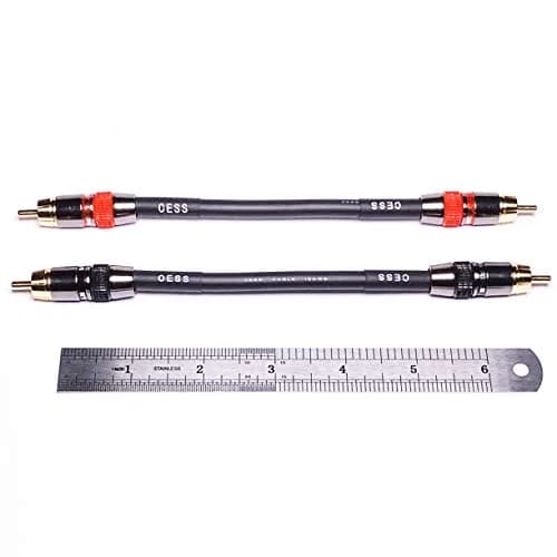 CNCESS Low Noise 12 Gauge RCA Audio Cable 10cm (4 Inches) | Premium Shielded for Audio Systems thumbnail 2