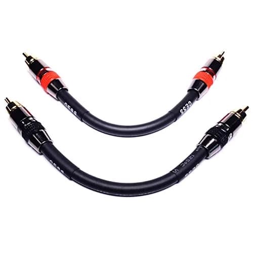 CNCESS Low Noise 12 Gauge RCA Audio Cable 10cm (4 Inches) | Premium Shielded for Audio Systems thumbnail 3