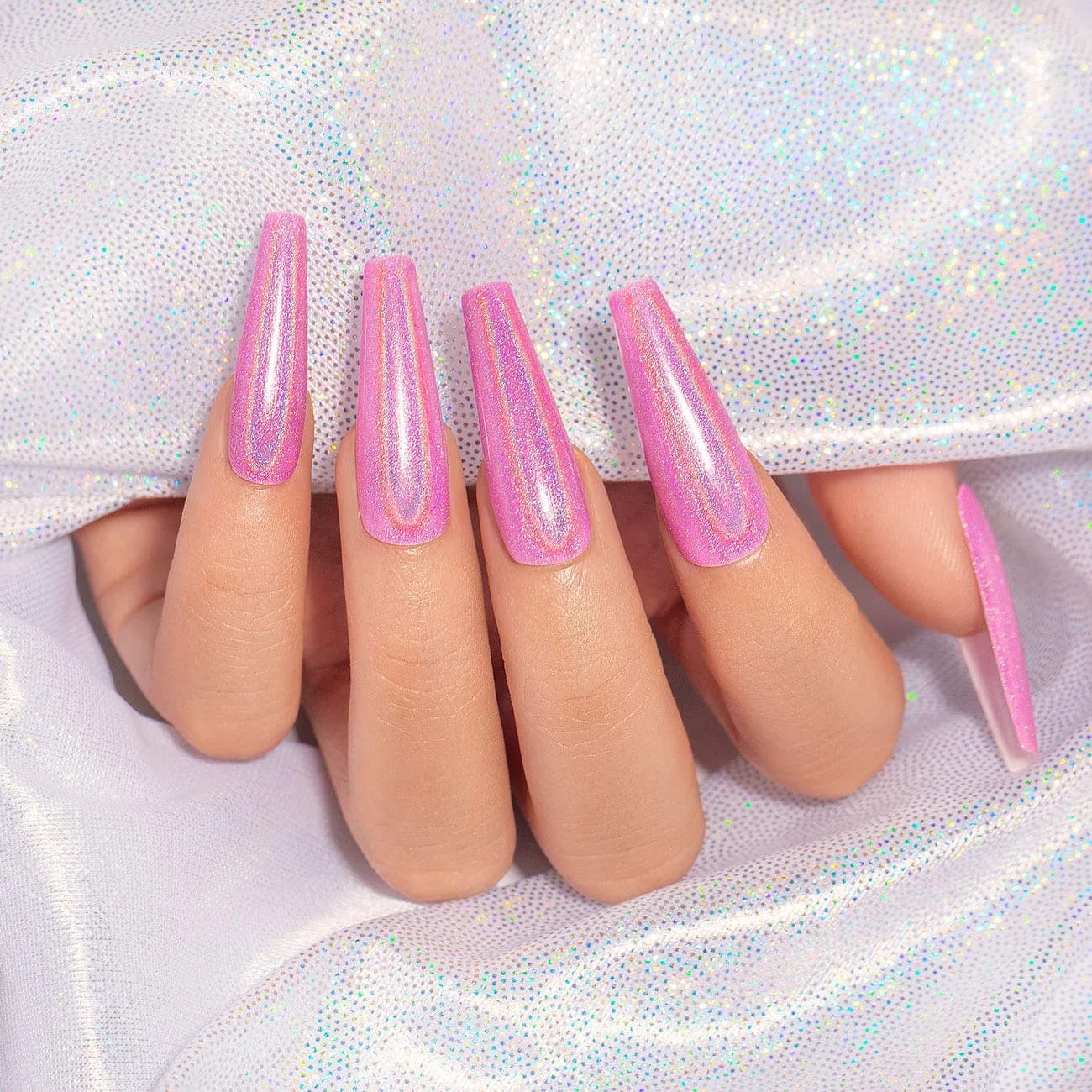 RARJSM Holographic Gel Nail Polish 7.5ml (0.25 Fl Oz) | UV/LED Cure, Long-Lasting Rainbow Effect - view 4