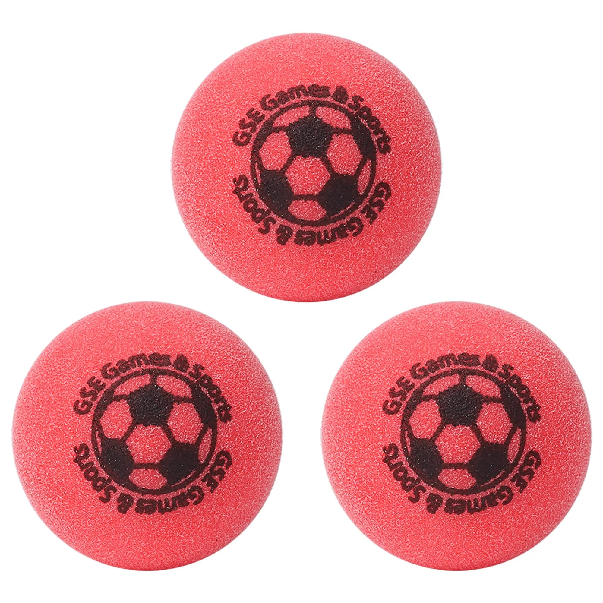 GSE Games & Sports Expert Replacement Foosball Balls, 35mm (1.38"), Red, 3-Pack | Durable, Control-Enhancing Mini Soccer Balls