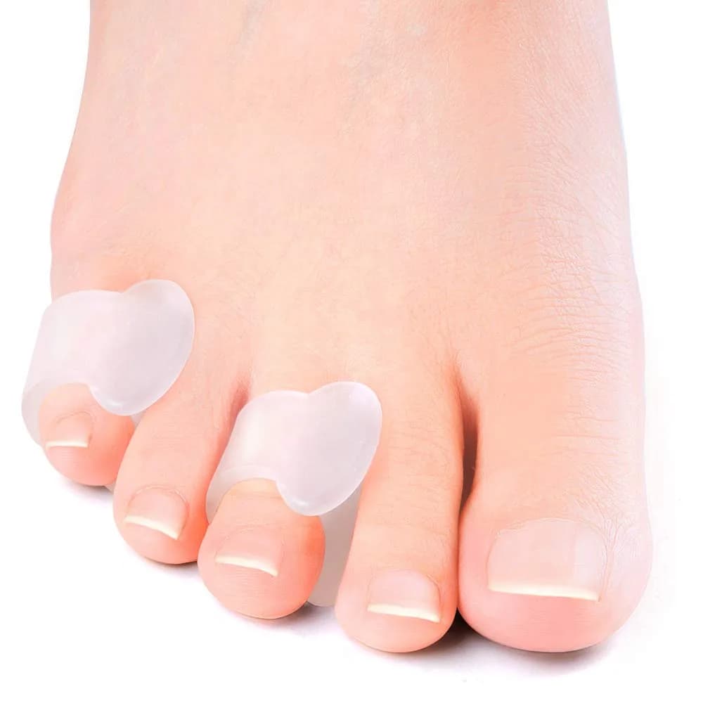 Welnove Pinky Toe Separator, Toe Spacer, Bunion Corrector for Women, 12PCS, Blue | Prevents Rubbing & Relieves Pressure — Transparent