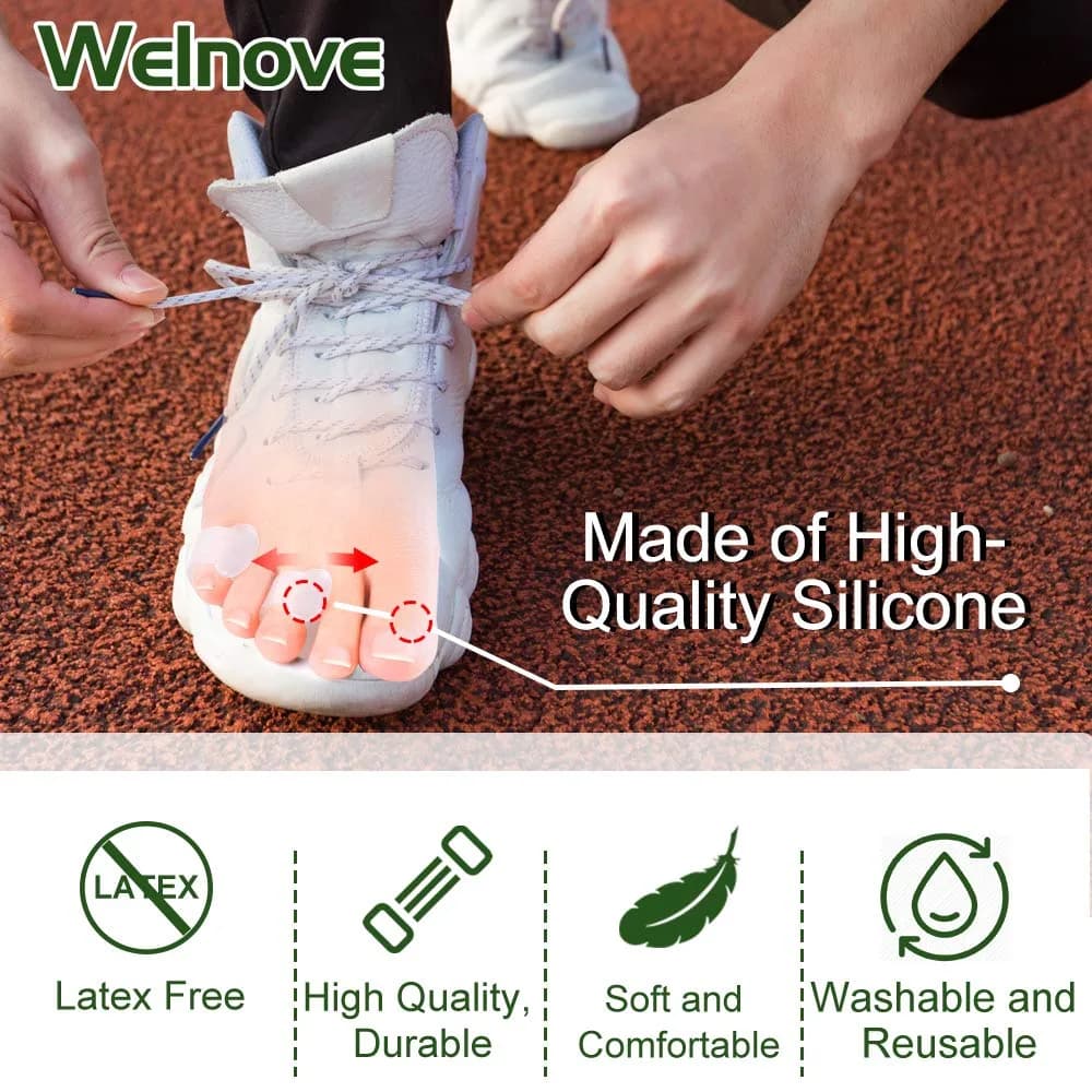 Welnove Gel Toe Separator Small Toe Cushions Pack of 12 | Prevents Rubbing & Reduces Pressure thumbnail 5