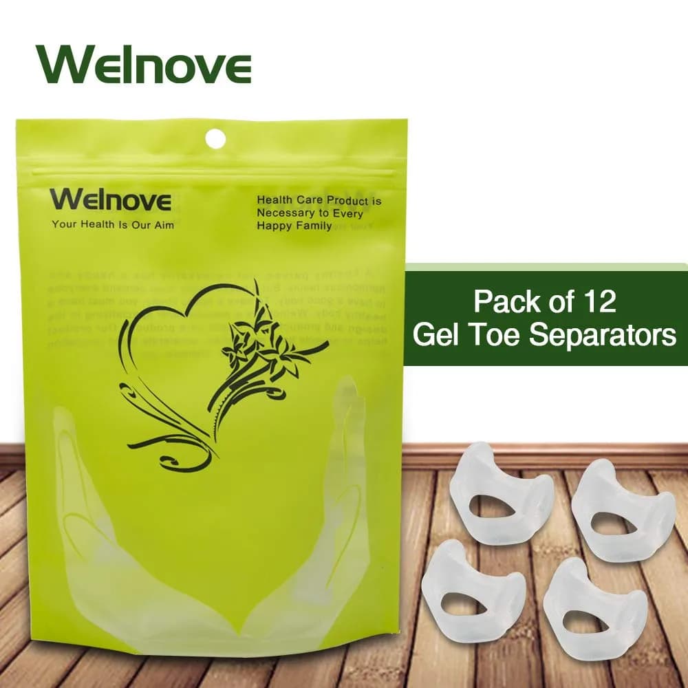 Welnove Gel Toe Separator Small Toe Cushions Pack of 12 | Prevents Rubbing & Reduces Pressure thumbnail 7