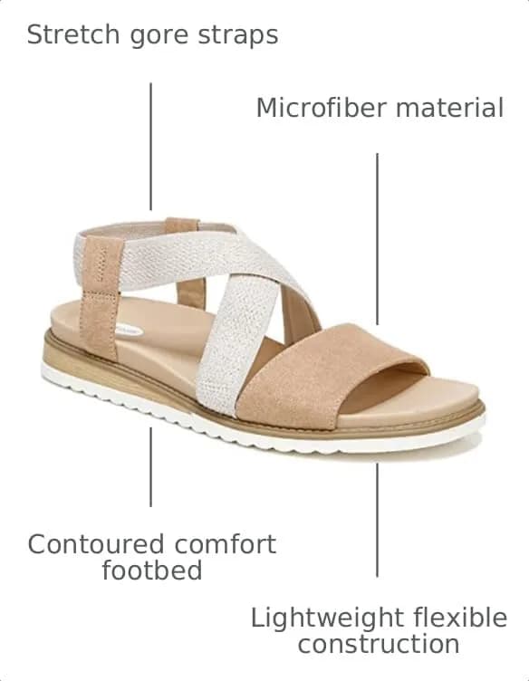 Dr. Scholl's SHOES Islander Strappy Flat Sandal 9 | Eco-Friendly Microfiber, Casual Comfort thumbnail 3