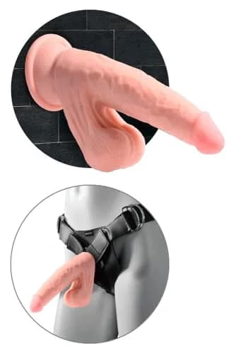 KING COCK 6" Triple Density Realistic Dildo with Swinging Balls | Water-Resistant, Hand Wash thumbnail 4