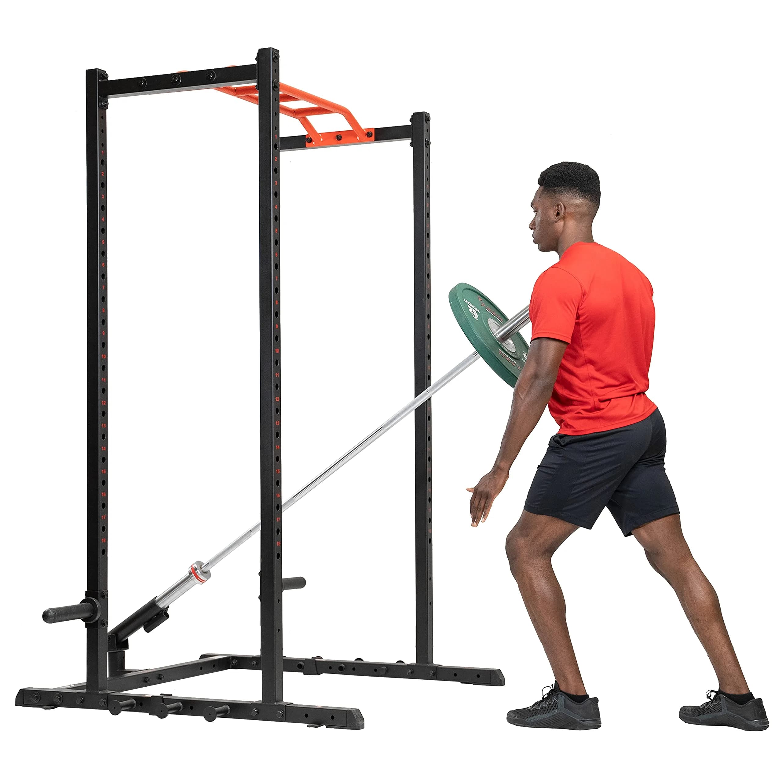 Sunny Health & Fitness Landmine Attachment for Power Racks SF-XFA004 | 360° Swivel, Full-Body Training, Fits 1" & 2" Bars thumbnail 5