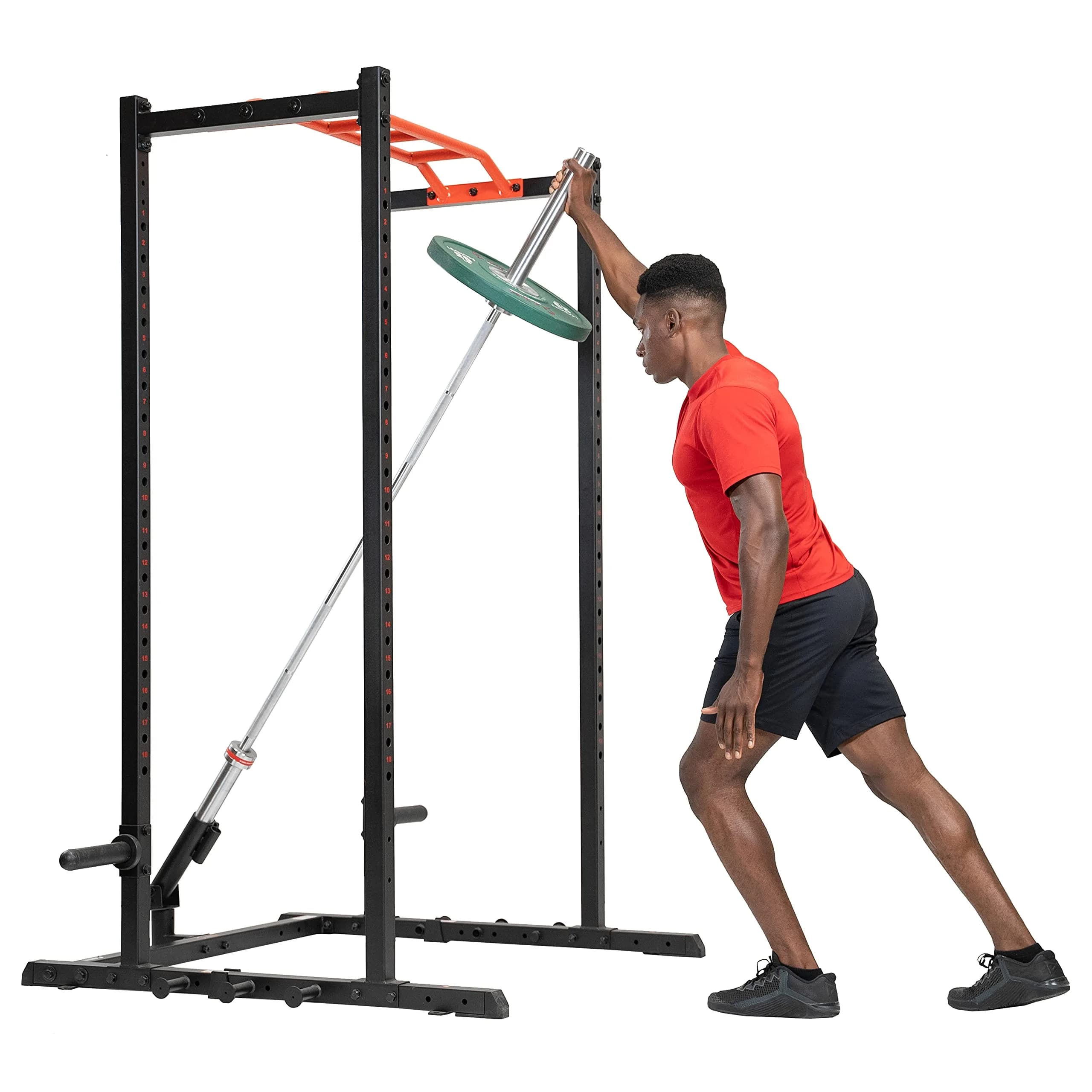 Sunny Health & Fitness Landmine Attachment for Power Racks SF-XFA004 | 360° Swivel, Full-Body Training, Fits 1" & 2" Bars thumbnail 6