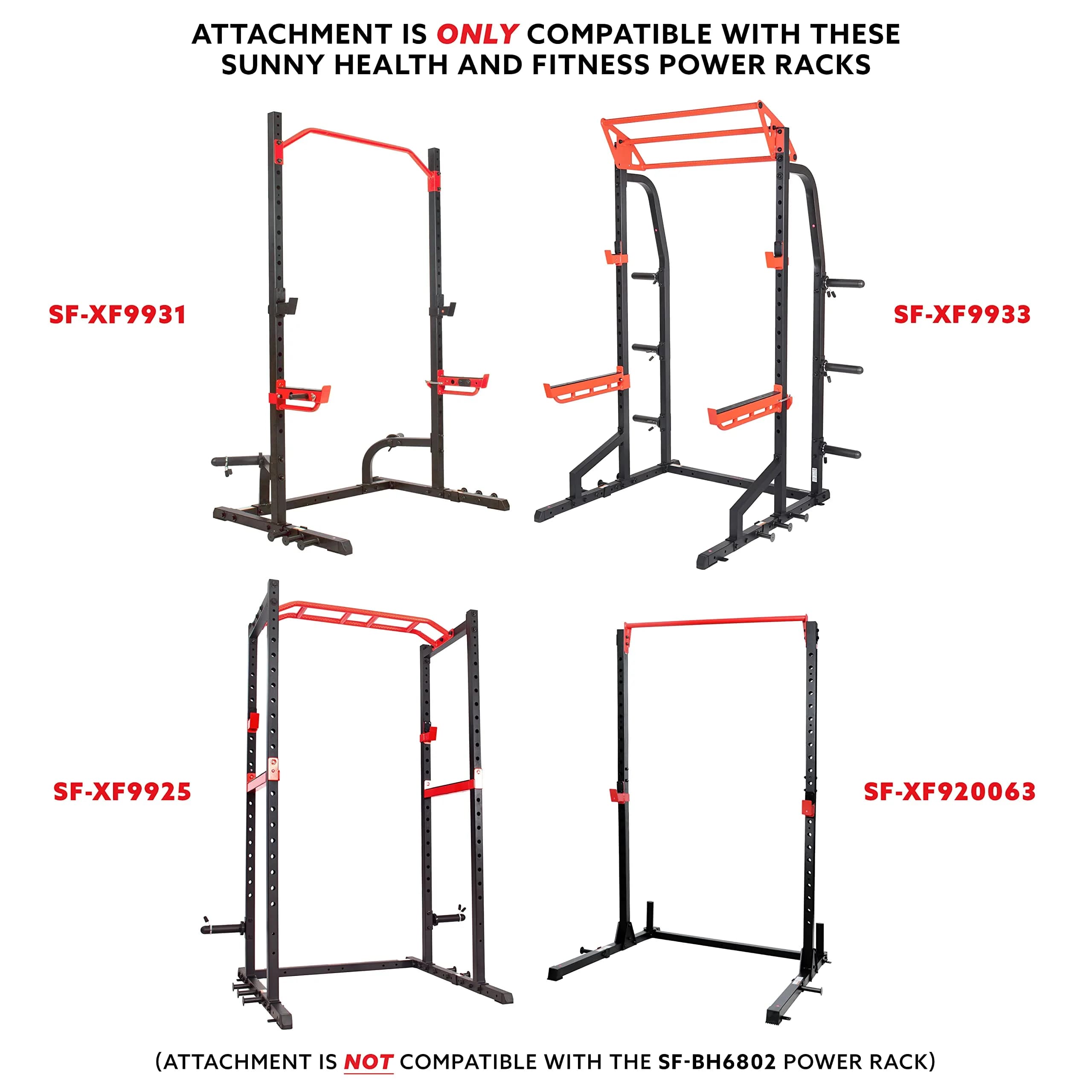 Sunny Health & Fitness Landmine Attachment for Power Racks SF-XFA004 | 360° Swivel, Full-Body Training, Fits 1" & 2" Bars thumbnail 9