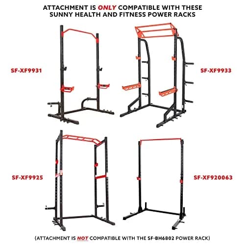 Sunny Health & Fitness Landmine Attachment for Power Racks SF-XFA004 | 360° Swivel, Full-Body Training, Fits 1" & 2" Bars thumbnail 9