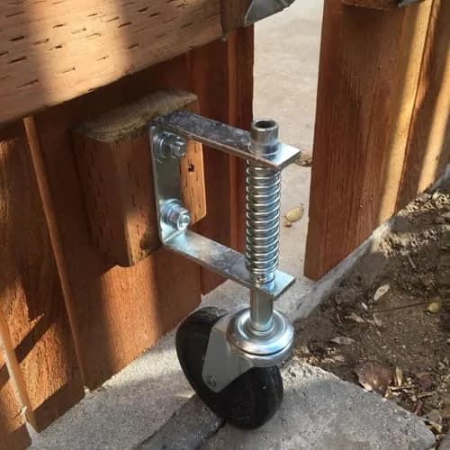 ZEONHAK Heavy Duty Spring Loaded Gate Caster Wheel 4 Inch (10.16 cm) | Supports 250-500 lbs (113-227 kg) Per Wheel thumbnail 5