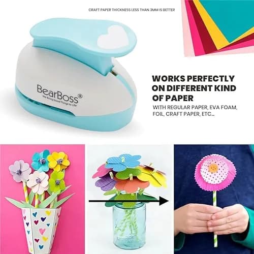 BearBoss 6-Shape Craft Hole Punch Set | 1-Inch Punch Diameter thumbnail 5