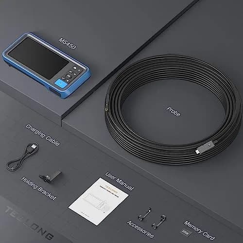 Teslong MS450 Dual Lens Borescope Inspection Camera 15m (49.2ft) with 4.5" IPS Screen | Industrial Pipe Sewer Drain Camera thumbnail 9