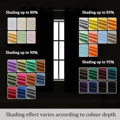DUALIFE Bright Purple Curtains for Girls Bedroom | Light Blocking Room Darkening Blackout Drapes (52 x 63 Inch, 2 Panels) thumbnail 7